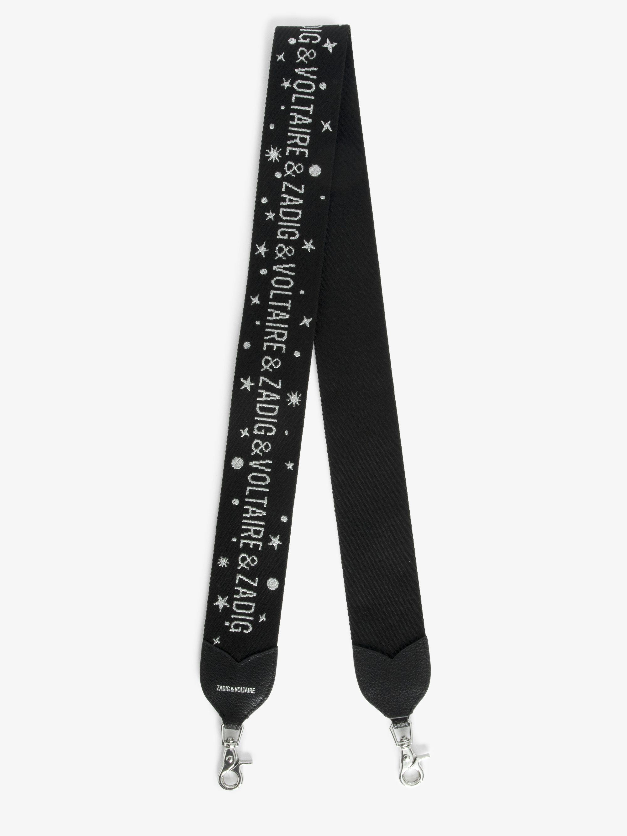 Bandoulière Starlight Canvas - Bandoulière en toile, brodée avec logo zadig et ailes signatures.